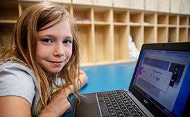  Student at computer